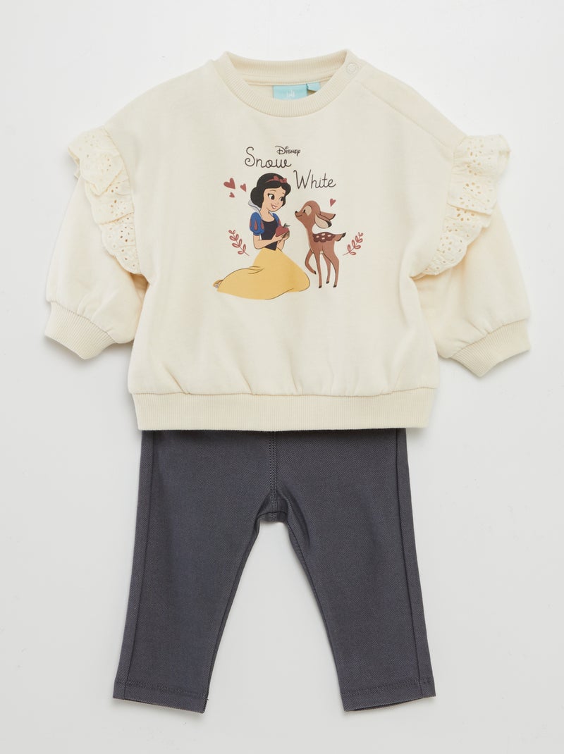 Conjunto sweatshirt + leggings 'Tico e Teco'  - 2 peças BRANCO - Kiabi