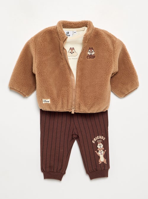 Conjunto sweatshirt + t-shirt + calças 'Tico e Teco' 'Disney' - 3 peças - Kiabi