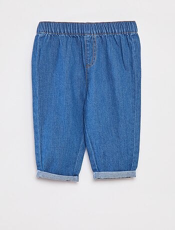 Conjunto t-shirt às riscas + calças de ganga - 2 peças