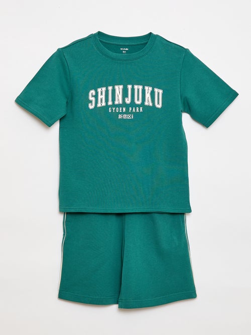 Conjunto t-shirt + bermudas - 2 peças - Kiabi