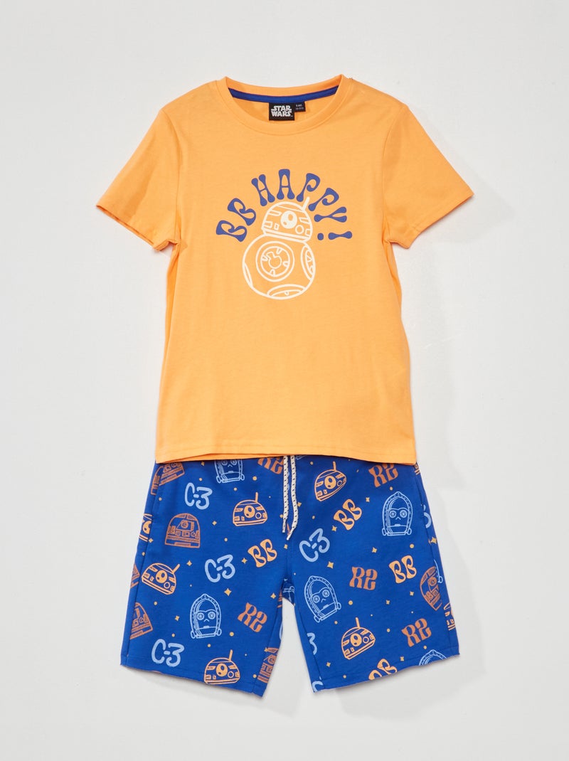 Conjunto t-shirt + bermudas 'Star Wars' LARANJA - Kiabi