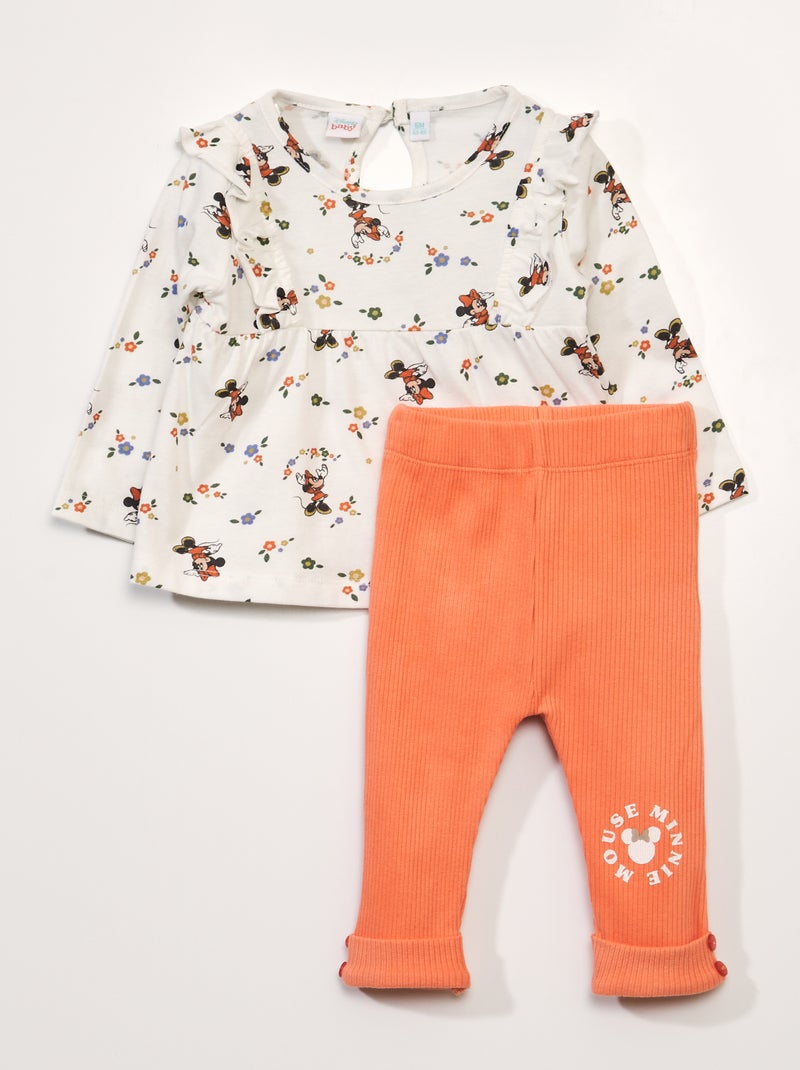 Conjunto t-shirt + body BEGE - Kiabi