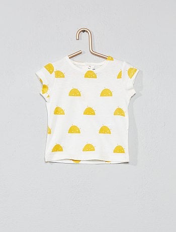 Conjunto t-shirt + calção às riscas - Kiabi