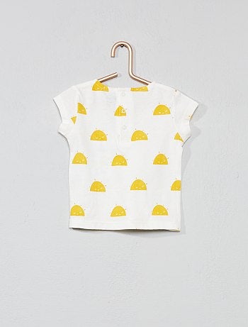 Conjunto t-shirt + calção às riscas - Kiabi