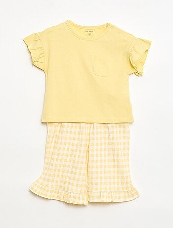 Conjunto t-shirt + calças - 2 bolsos