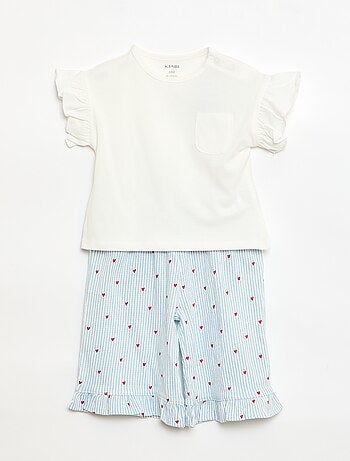 Conjunto t-shirt + calças - 2 bolsos