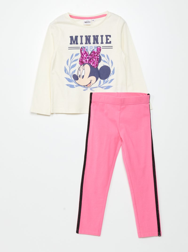 Conjunto t-shirt + calças - 2 peças BEGE - Kiabi