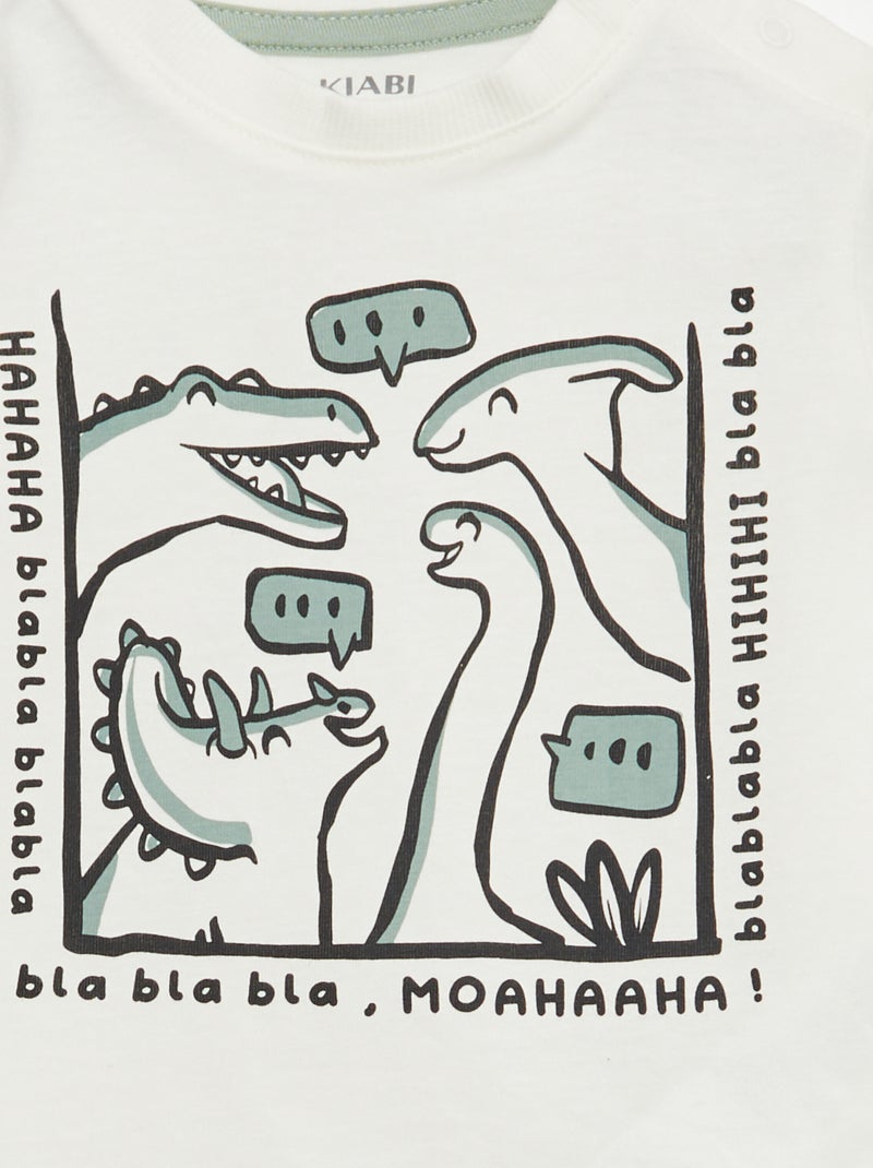 Conjunto t-shirt + calças - 2 peças BEGE - Kiabi