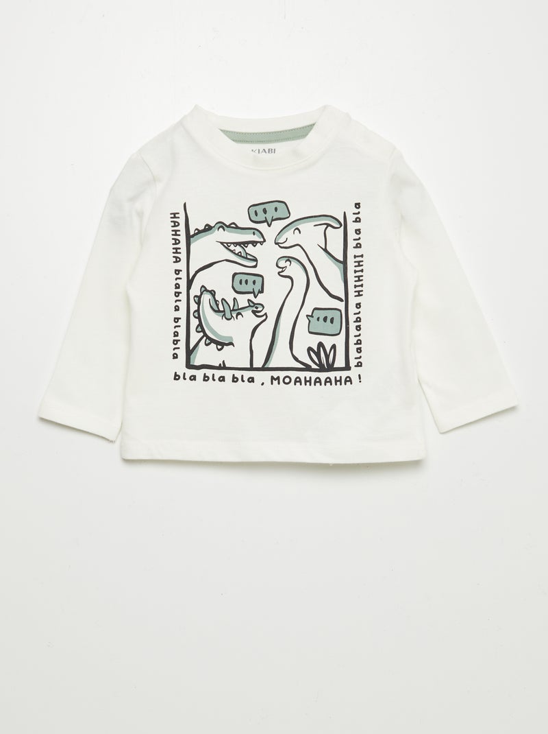 Conjunto t-shirt + calças - 2 peças BEGE - Kiabi