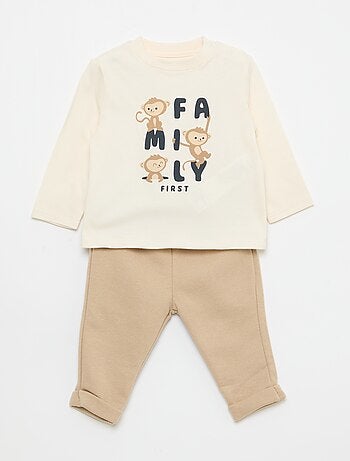 Conjunto t-shirt + calças - 2 peças