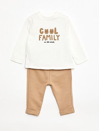 Conjunto t-shirt + calças - 2 peças