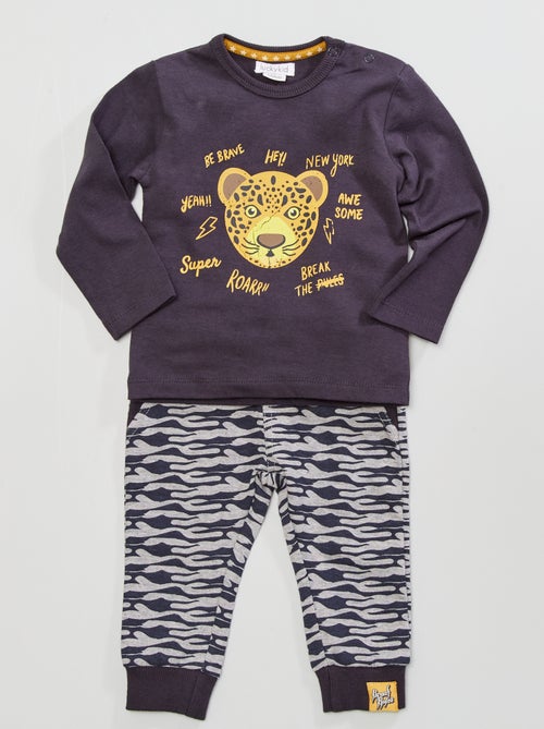 Conjunto t-shirt + calças - 2 peças - Kiabi