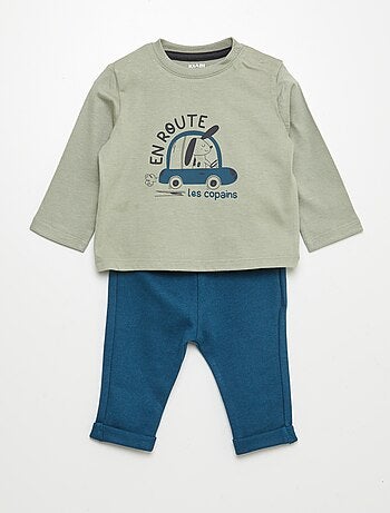 Conjunto t-shirt + calças - 2 peças