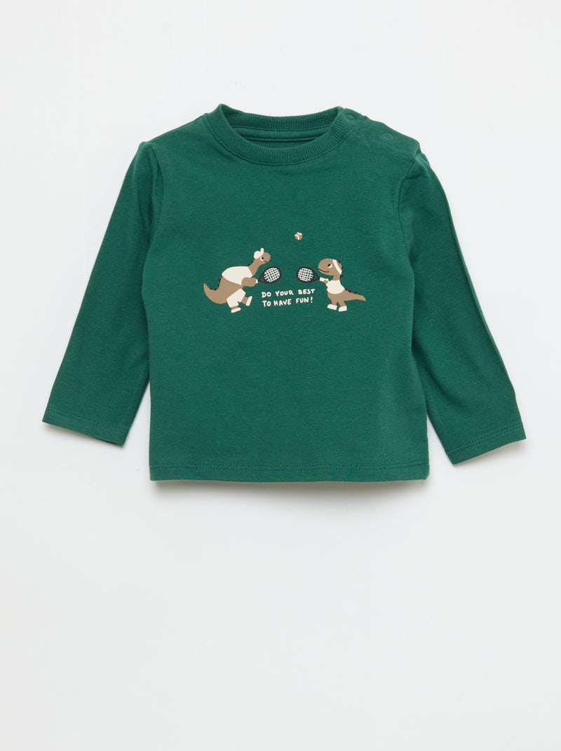 Conjunto t-shirt + calças - 2 peças Verde - Kiabi