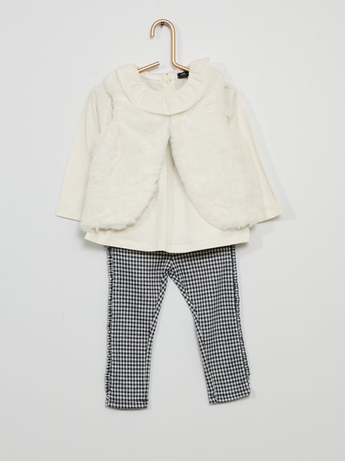 Conjunto t-shirt + calças + casaco - Kiabi