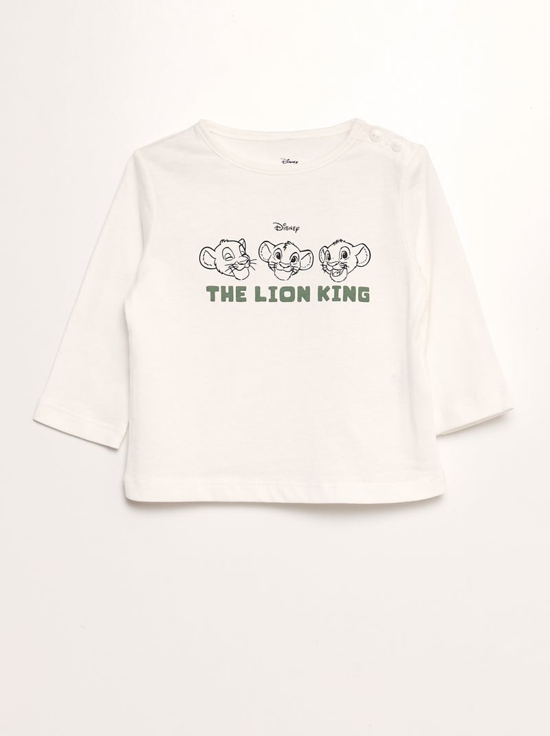 Conjunto t-shirt + calças + casaco 'Disney'  - 3 peças BRANCO - Kiabi