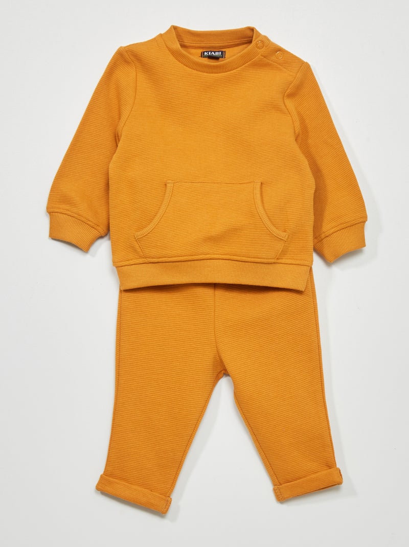 Conjunto t-shirt + calças de fato de treino  - 2 peças AMARELO - Kiabi