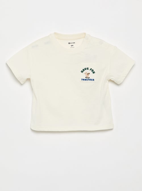 Conjunto t-shirt + calças de ganga - 2 peças - Kiabi
