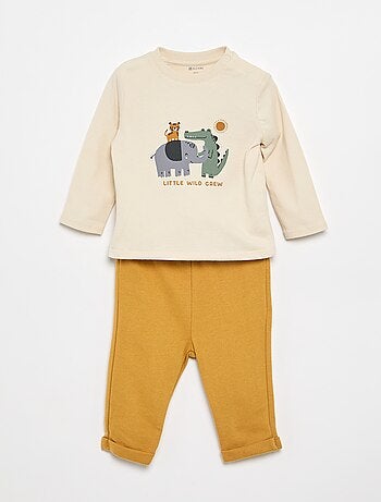 Conjunto t-shirt + Calças de jogging - 2 peças