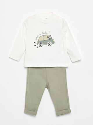 Conjunto t-shirt + Calças de jogging - 2 peças