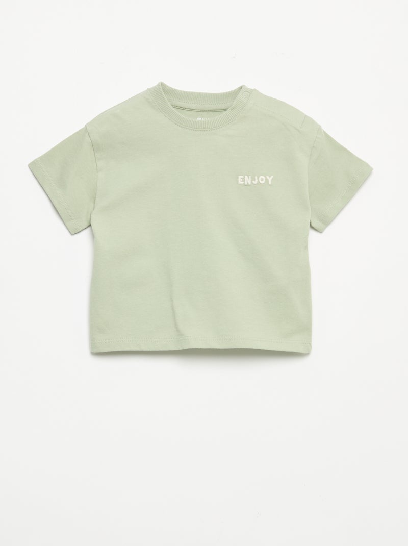 Conjunto T-shirt + calças de jogging Verde - Kiabi