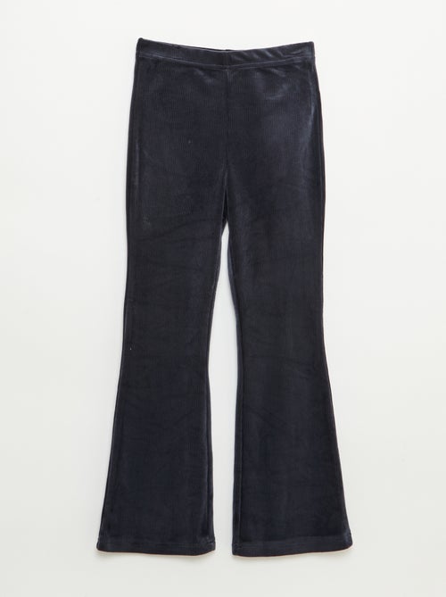 Conjunto t-shirt + calças de veludo - 2 peças - Kiabi