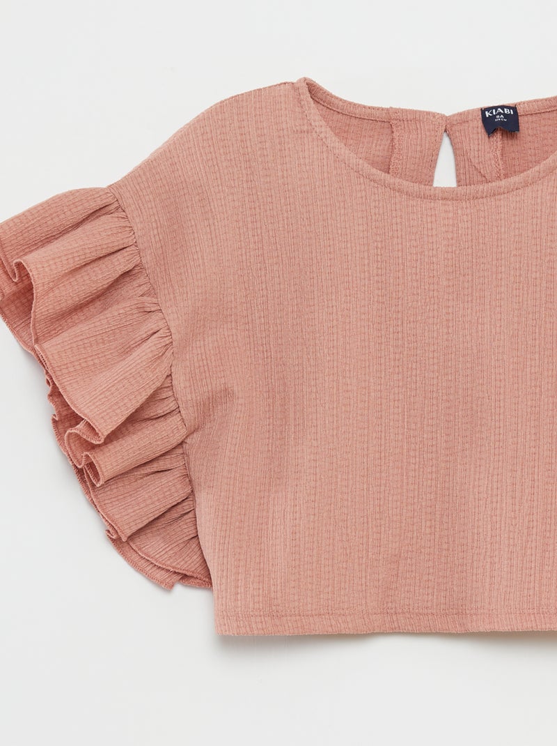 Conjunto t-shirt + calças fluidas - 2 peças ROSA - Kiabi