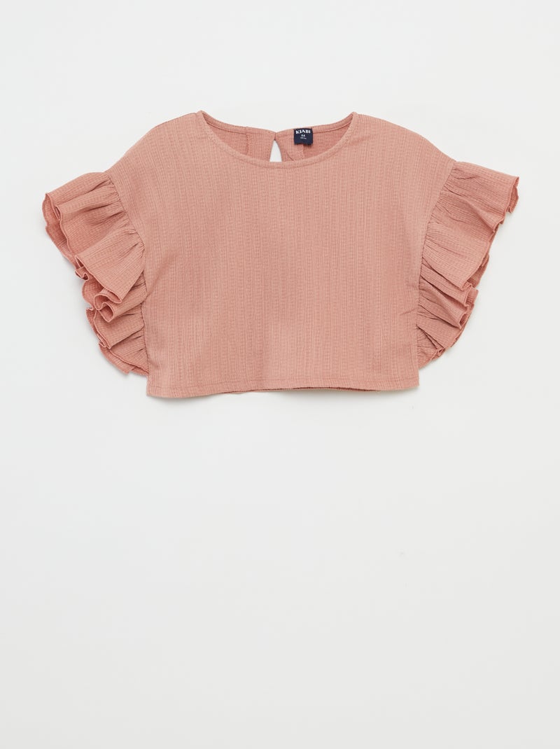 Conjunto t-shirt + calças fluidas - 2 peças ROSA - Kiabi