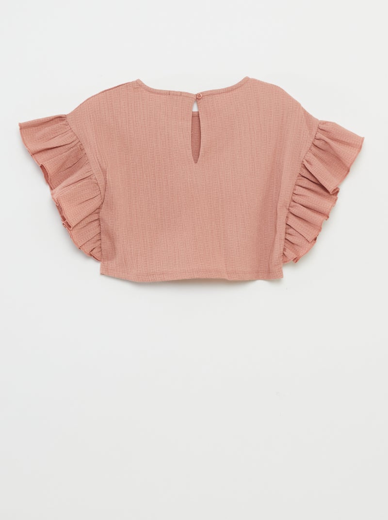 Conjunto t-shirt + calças fluidas - 2 peças ROSA - Kiabi