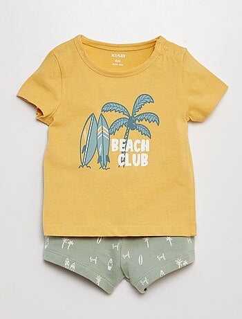 Conjunto t-shirt + calções - 2 peças