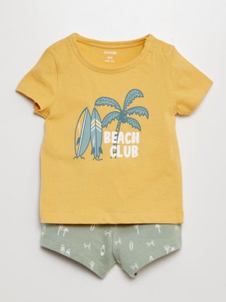 Conjunto t-shirt + calções  - 2 peças