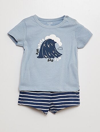 Conjunto t-shirt + calções - 2 peças