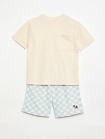 Conjunto t-shirt + calções - 2 peças