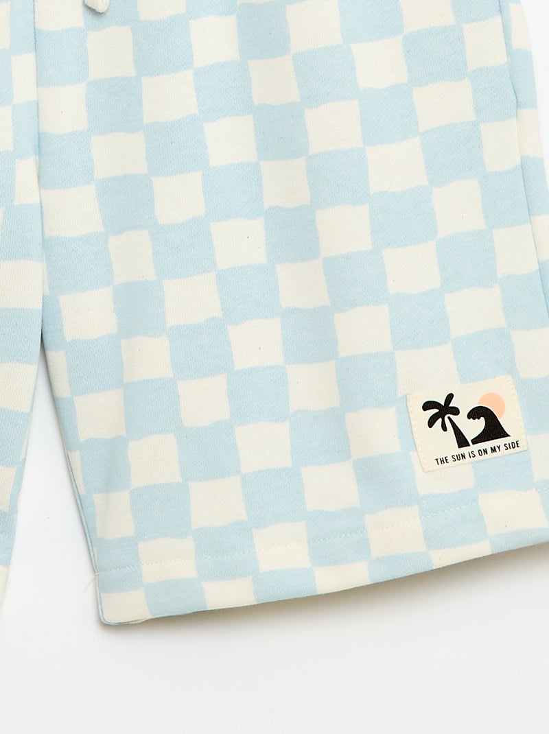 Conjunto t-shirt + calções - 2 peças Azul - Kiabi
