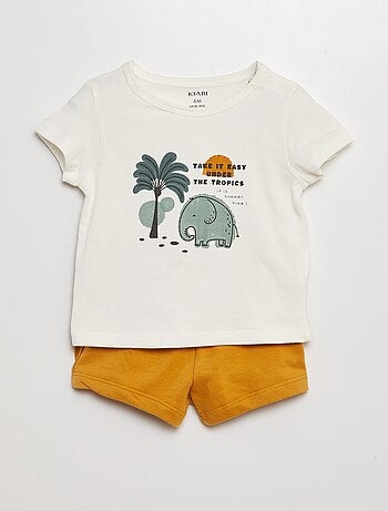 Conjunto t-shirt + calções - 2 peças