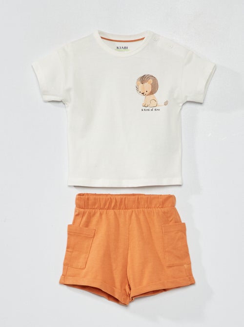 Conjunto t-shirt + calções  - 2 peças - Kiabi