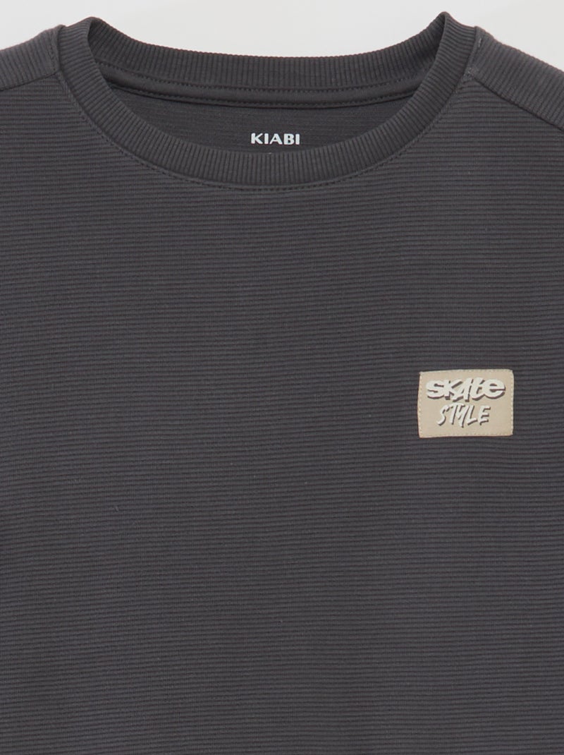 Conjunto t-shirt + calções  - 2 peças Cinza - Kiabi