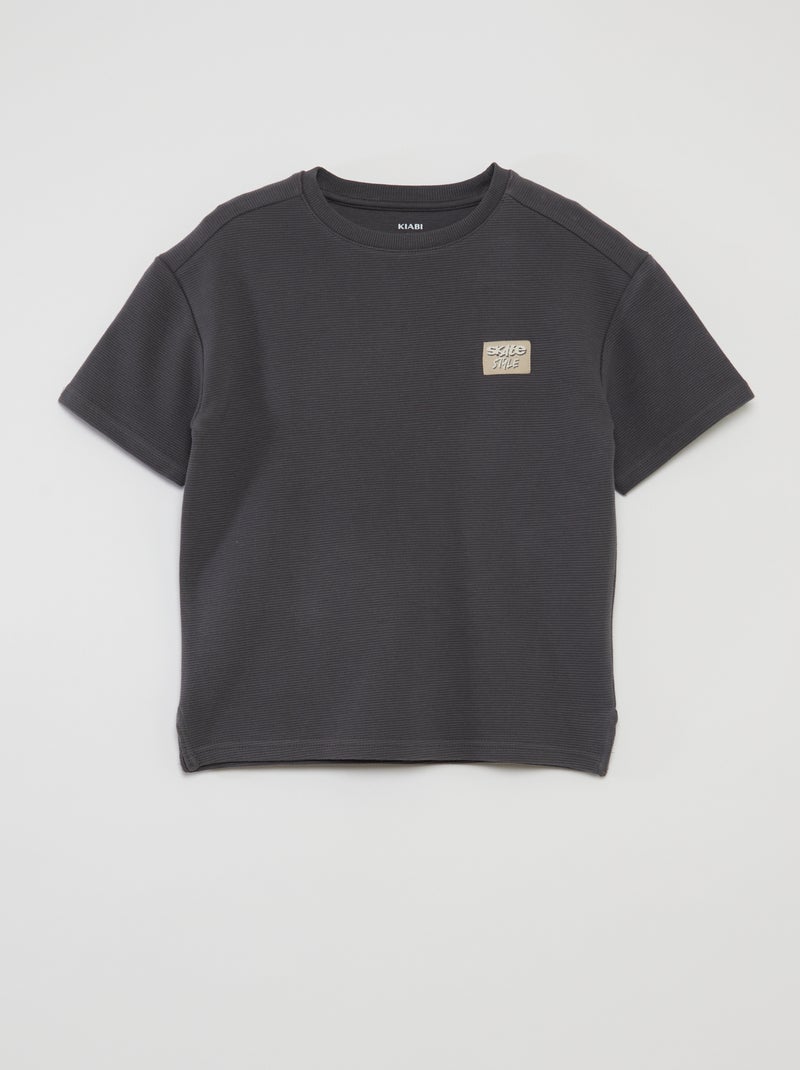 Conjunto t-shirt + calções  - 2 peças Cinza - Kiabi