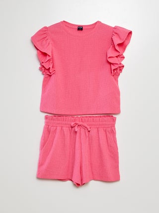 Conjunto t-shirt + calções  - 2 peças