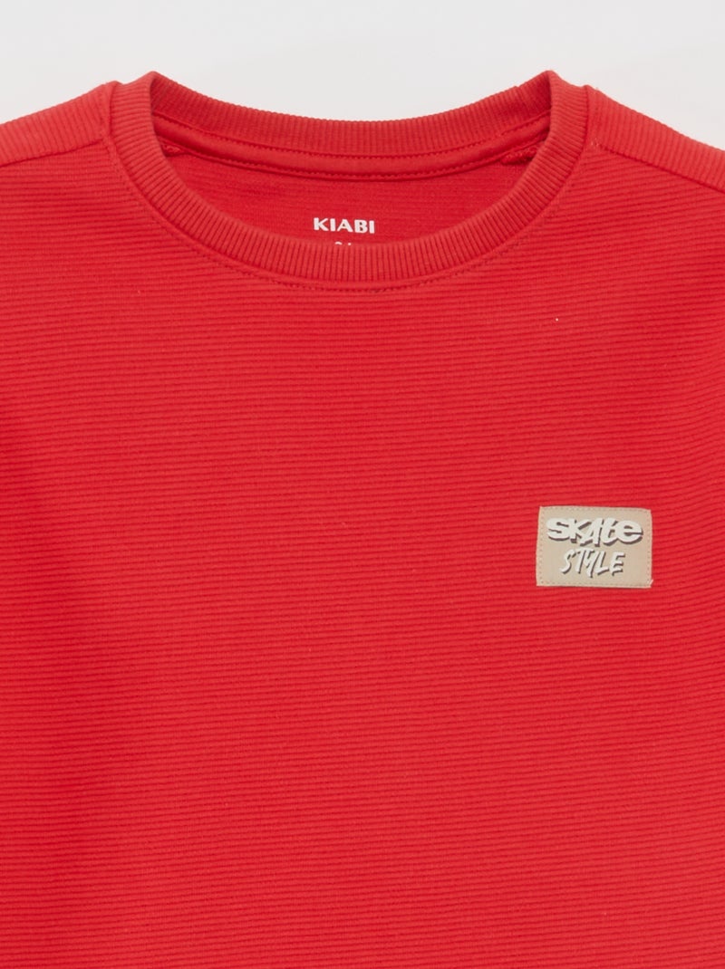 Conjunto t-shirt + calções  - 2 peças Vermelho - Kiabi