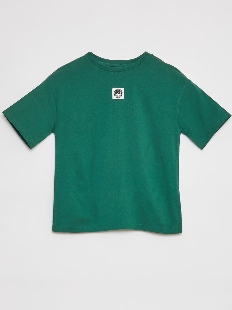 Conjunto t-shirt + calções bicolores - 2 peças VERDE - Kiabi