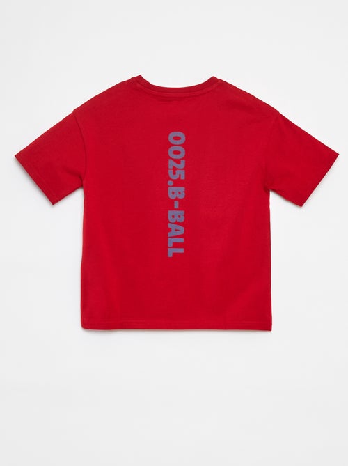 Conjunto t-shirt + calções bicolores - 2 peças - Kiabi