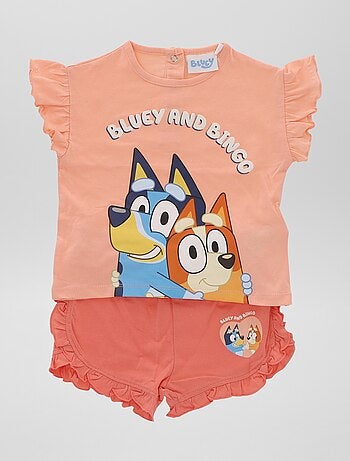 Conjunto t-shirt + calções 'Bluey' - 2 peças