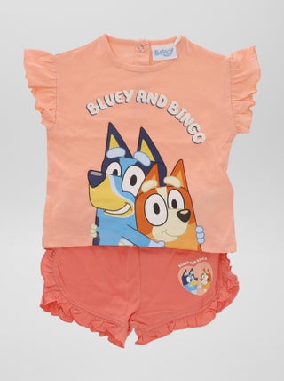 Conjunto t-shirt + calções 'Bluey'  - 2 peças