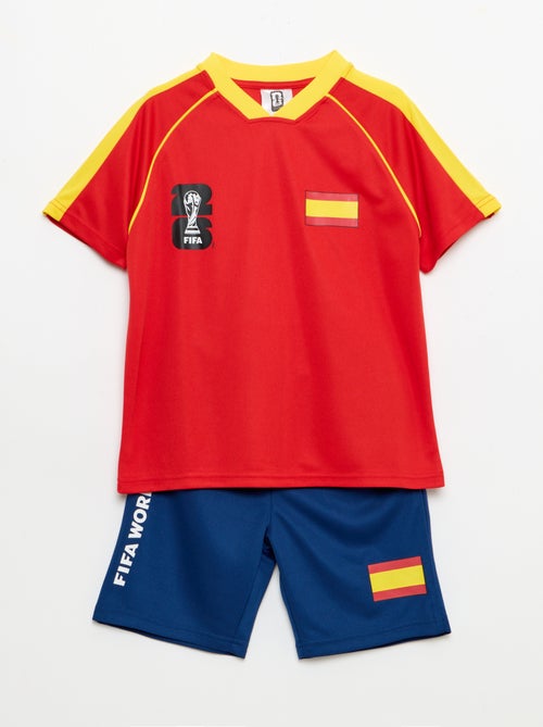 Conjunto t-shirt + calções com licença oficial do Campeonato do Mundo FIFA 26™ - Espanha - Kiabi