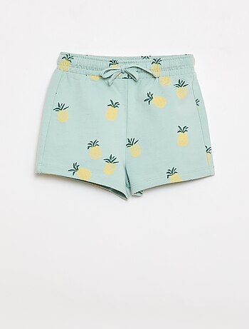 Conjunto t-shirt + calções com padrão - 2 peças