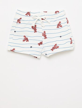 Conjunto t-shirt + calções com padrão - 2 peças