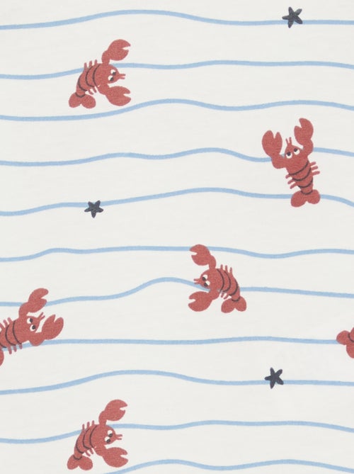 Conjunto t-shirt + calções com padrão - 2 peças - Kiabi