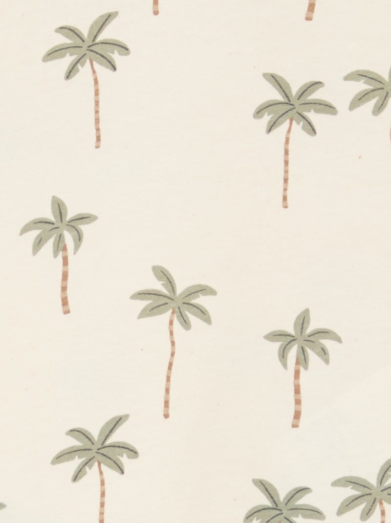 Conjunto t-shirt + calções com padrão - 2 peças Branco - Kiabi