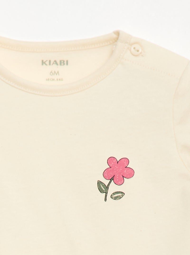 Conjunto t-shirt + calções com padrão integral Azul - Kiabi